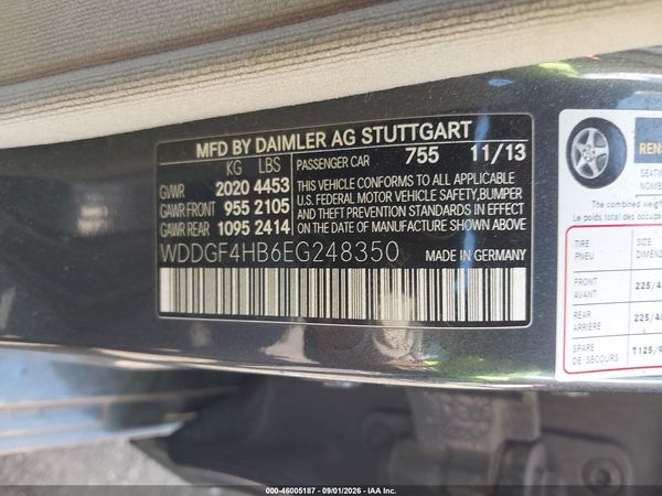 2014 MERCEDES-BENZ C 250 LUXURY — I9