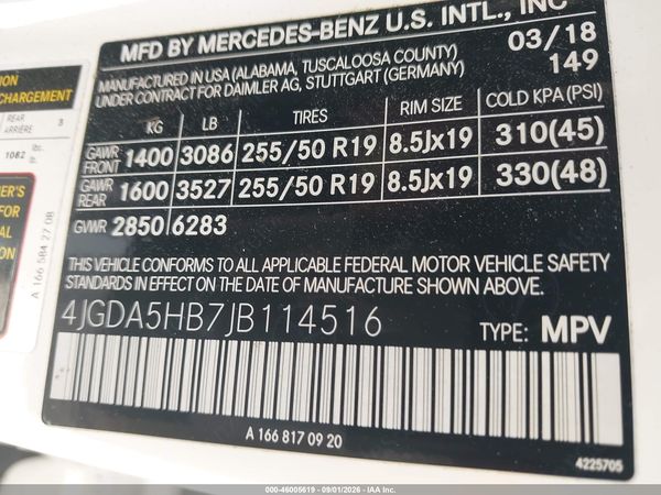 2018 MERCEDES-BENZ GLE 350 4MATIC — I9