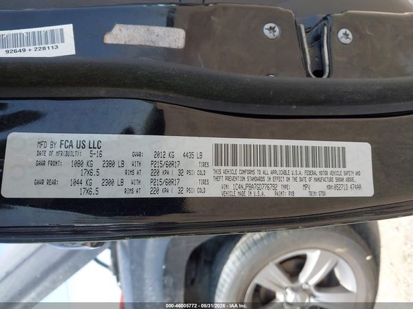 2016 JEEP PATRIOT SPORT SE — I9