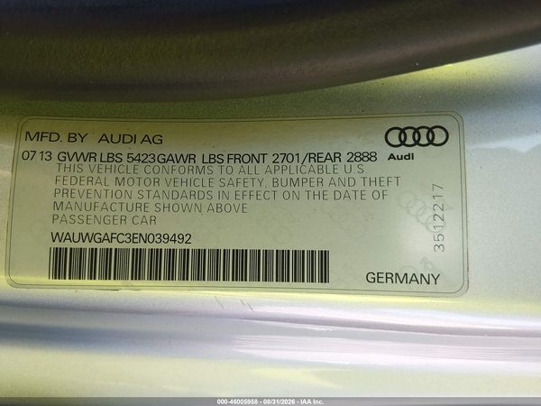 2014 AUDI A7 3.0T PREMIUM PLUS — I9