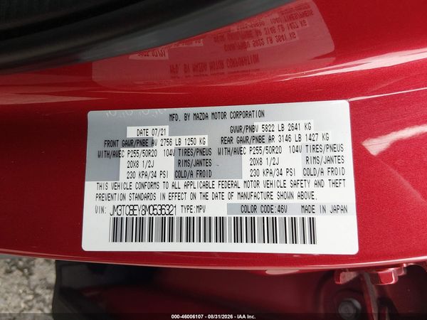 2021 MAZDA CX-9 SIGNATURE — I9