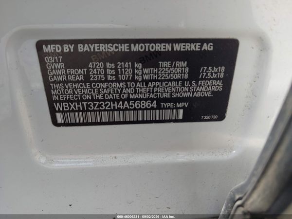 2017 BMW X1 XDRIVE28I — I9