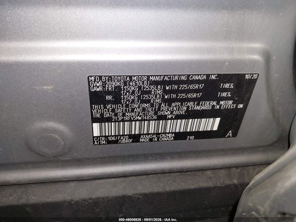 2021 TOYOTA RAV4 XLE