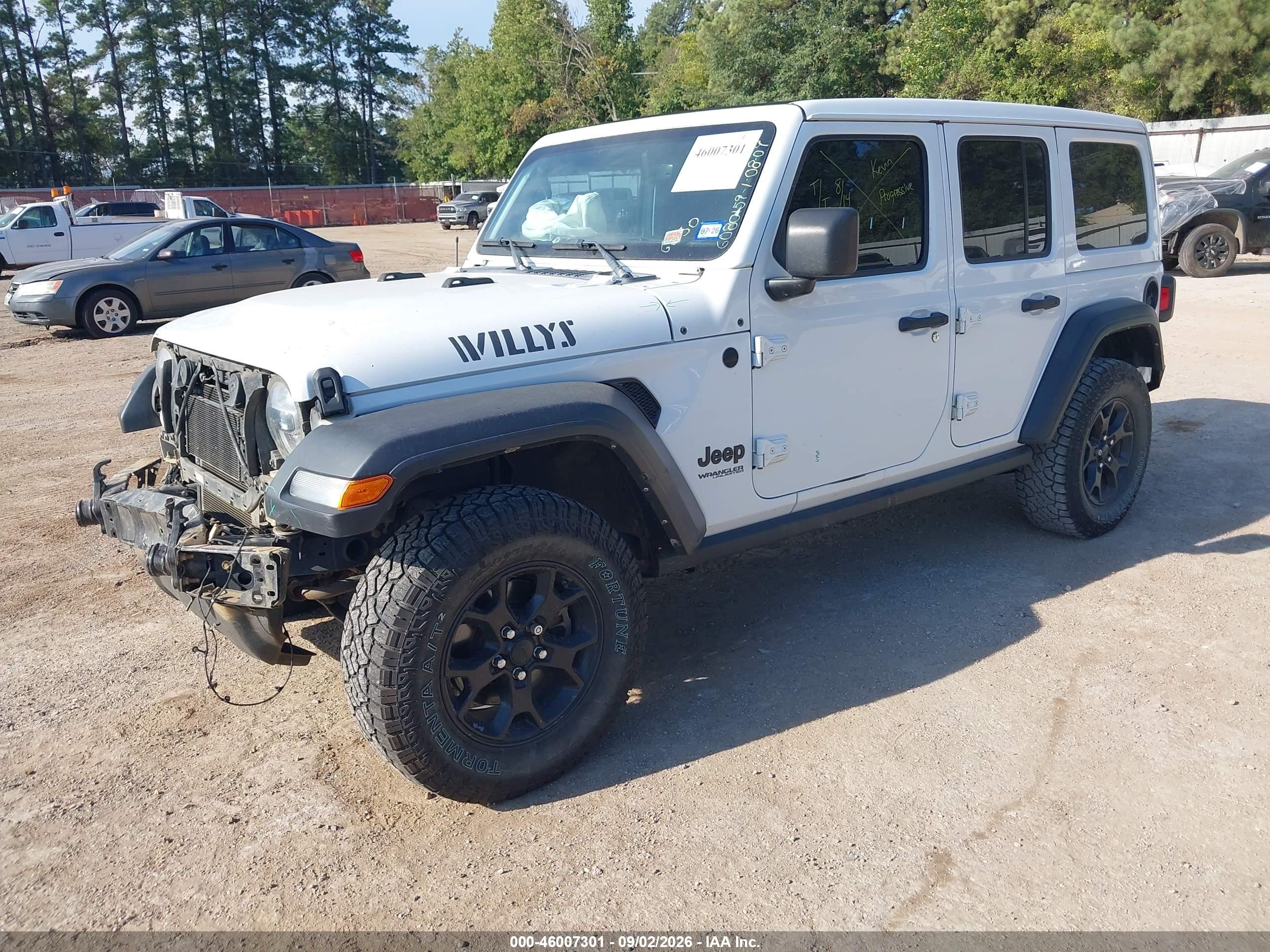 2021 JEEP WRANGLER UNLIMITED WILLYS 4X4 — I2