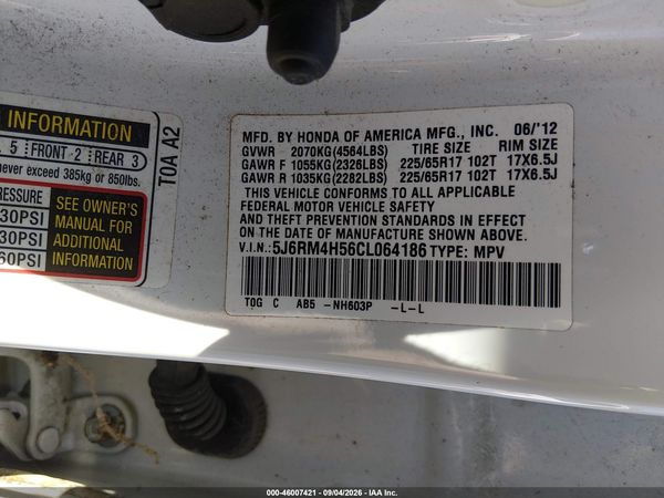 2012 HONDA CR-V EX