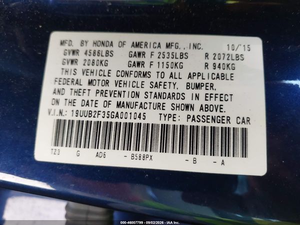 2016 ACURA TLX V6