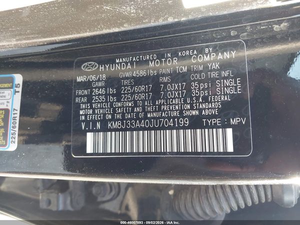 2018 HYUNDAI TUCSON SEL PLUS — I9