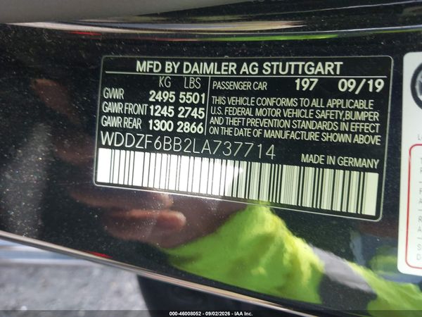 2020 MERCEDES-BENZ AMG E 53 4MATIC — I9
