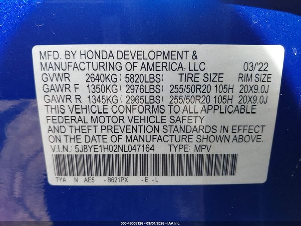 2022 ACURA MDX A-SPEC PACKAGE — I9