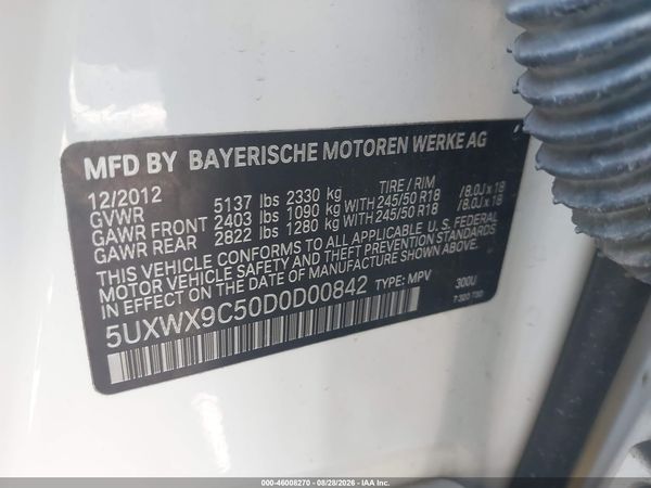 2013 BMW X3 XDRIVE28I — I9