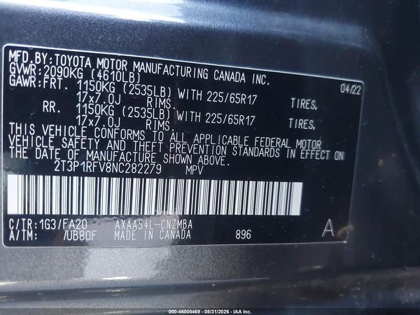 2022 TOYOTA RAV4 XLE