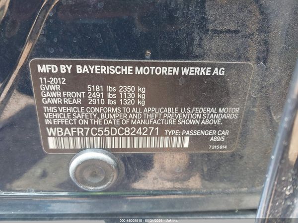 2013 BMW 535I — I9