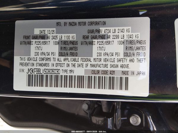 2025 MAZDA CX-5 2.5 S SELECT