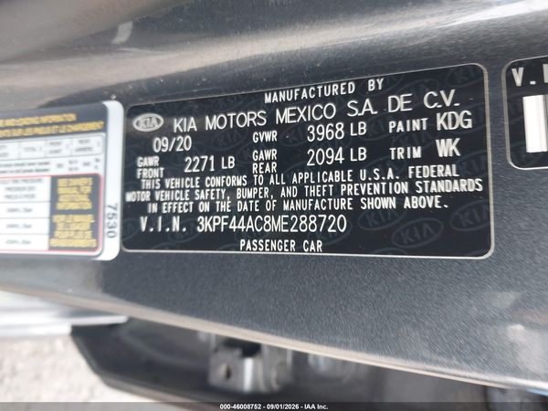 2021 KIA FORTE GT — I9