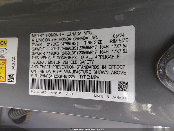 2025 HONDA CR-V LX AWD — I9