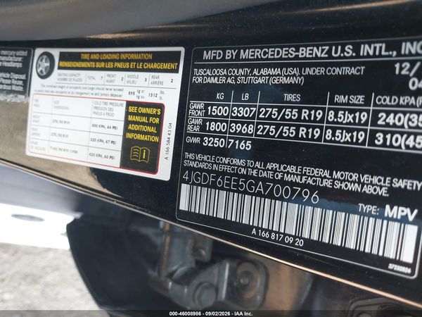 2016 MERCEDES-BENZ GL 450 4MATIC — I9
