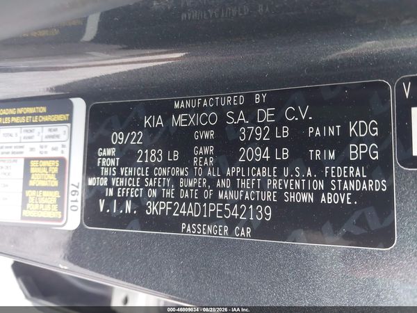 2023 KIA FORTE LXS
