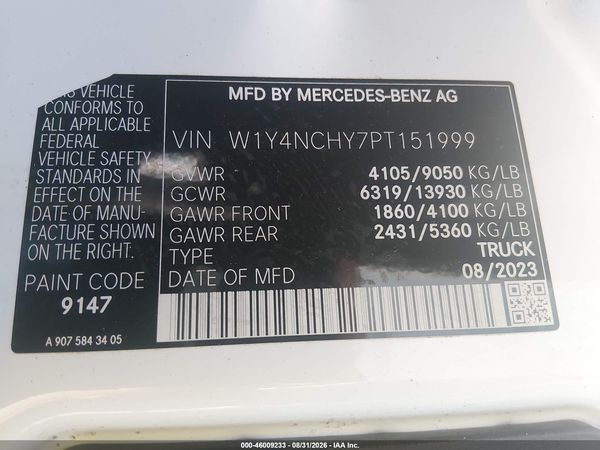 2023 MERCEDES-BENZ SPRINTER 2500 — I9