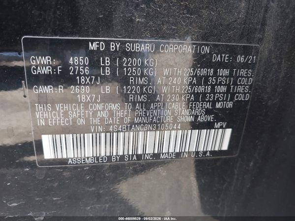 2022 SUBARU OUTBACK LIMITED
