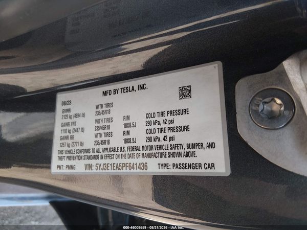 2023 TESLA MODEL 3 REAR-WHEEL DRIVE