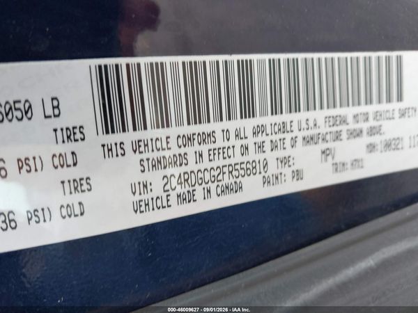 2015 DODGE GRAND CARAVAN SXT — I9