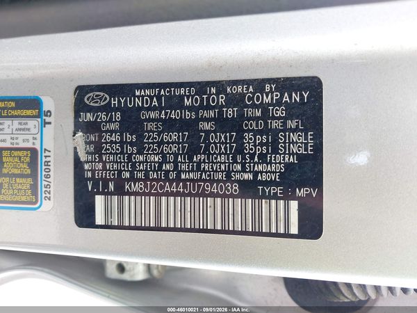 2018 HYUNDAI TUCSON SE