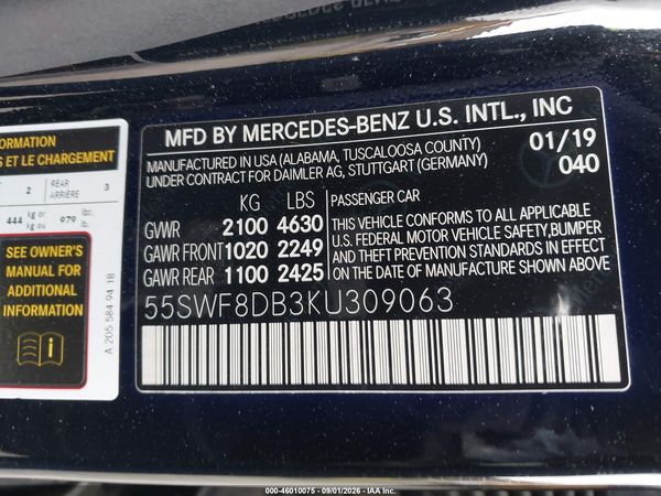 2019 MERCEDES-BENZ C 300 C300 — I9