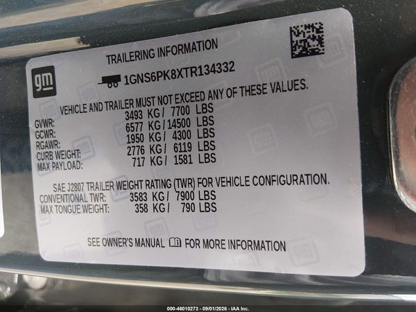 2026 CHEVROLET TAHOE 4WD Z71 — I9