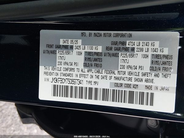 2025 MAZDA CX-5 2.5 S PREFERRED