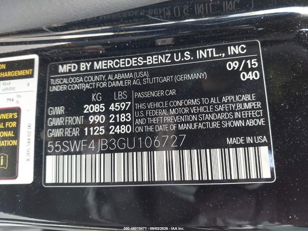 2016 MERCEDES-BENZ C 300 C300