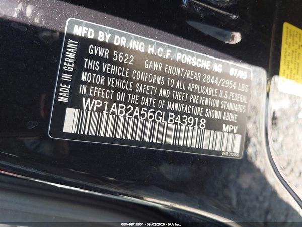 2016 PORSCHE MACAN S