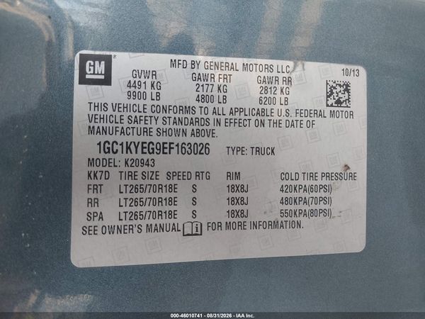 2014 CHEVROLET SILVERADO 2500HD LTZ — I9