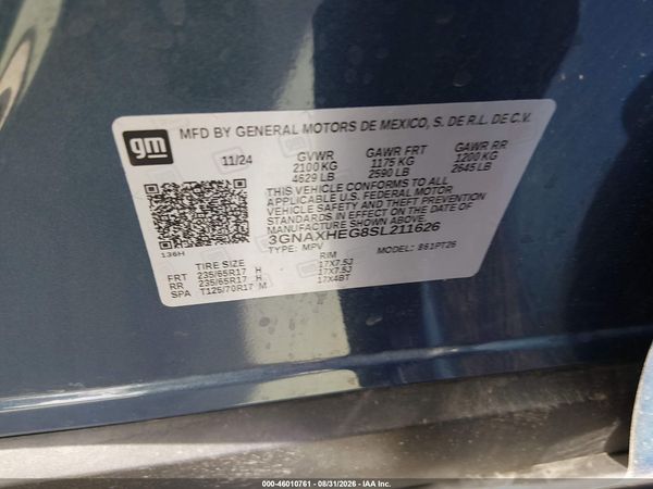 2025 CHEVROLET EQUINOX FWD LT — I9