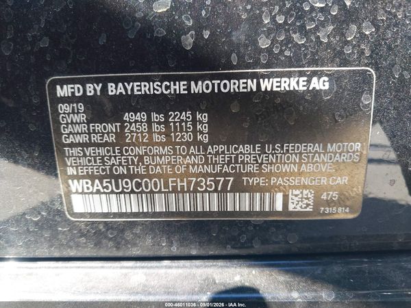 2020 BMW M340I M340I XDRIVE — I9