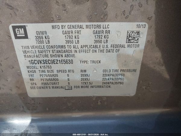 2014 CHEVROLET SILVERADO 1500 LTZ — I9