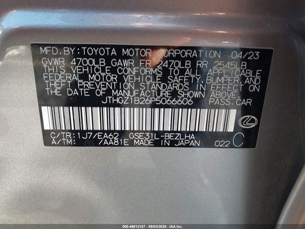 2023 LEXUS IS 350 F SPORT — I9