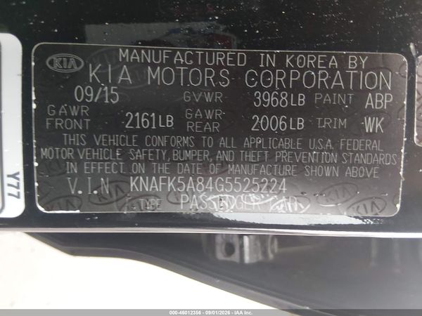2016 KIA FORTE LX