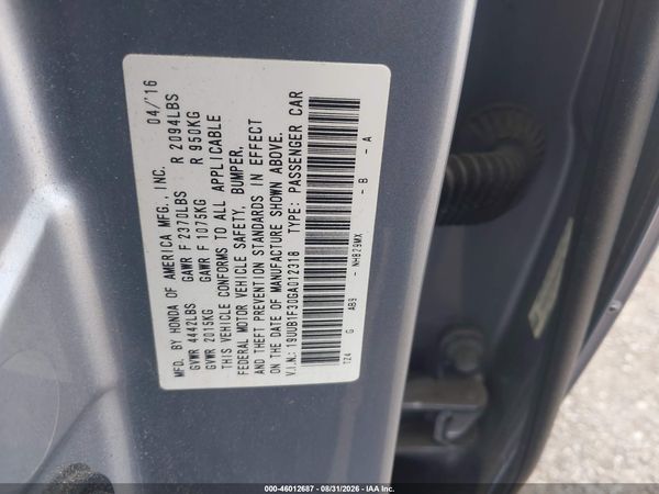 2016 ACURA TLX Base
