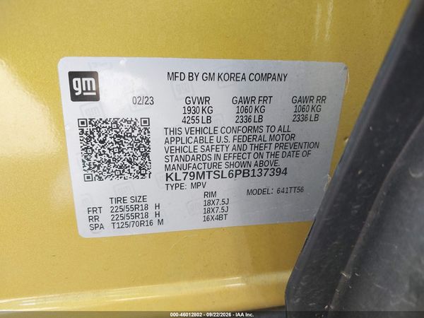 2023 CHEVROLET TRAILBLAZER FWD RS — I9