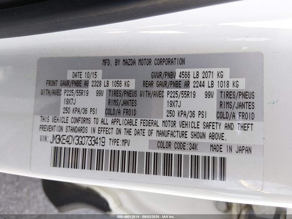 2016 MAZDA CX-5 GRAND TOURING — I9