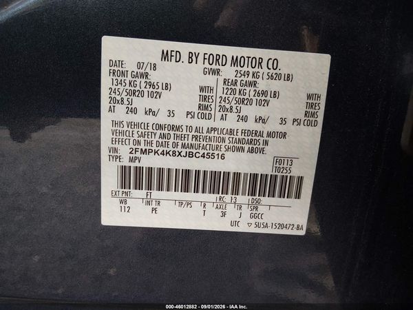 2018 FORD EDGE TITANIUM