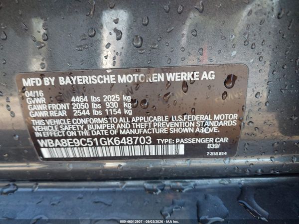 2016 BMW 328I — I9