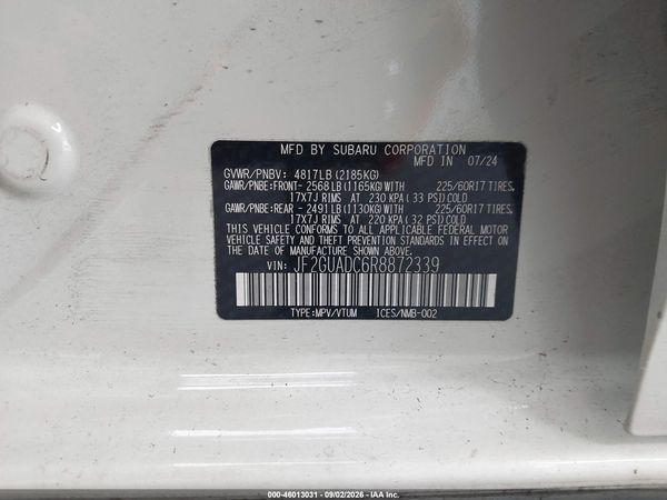 2024 SUBARU CROSSTREK PREMIUM — I9