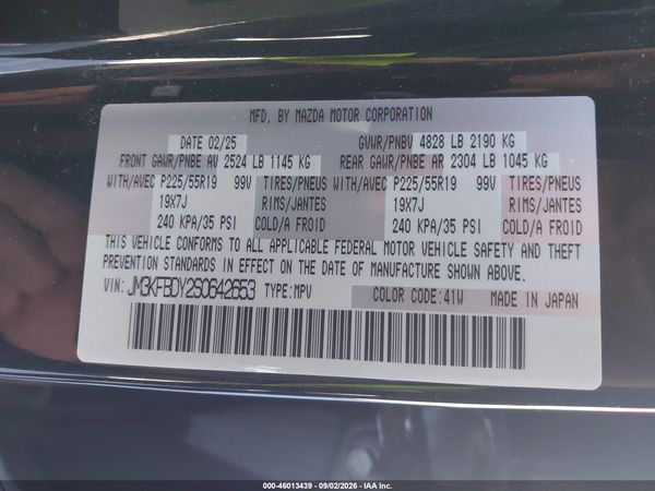 2025 MAZDA CX-5 2.5 TURBO PREMIUM — I9