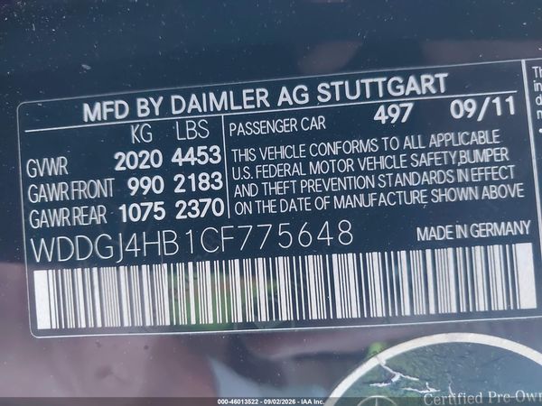 2012 MERCEDES-BENZ C 250 C250