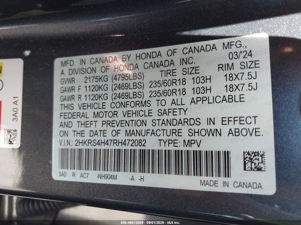 2024 HONDA CR-V EX AWD — I9