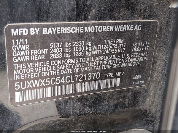 2012 BMW X3 XDRIVE28I