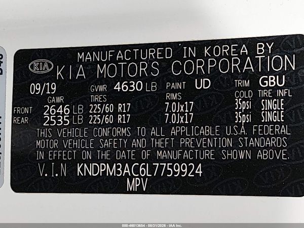 2020 KIA SPORTAGE LX — I9