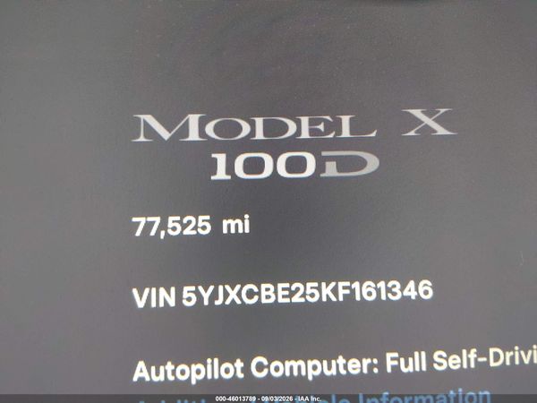 2019 TESLA MODEL X 100D/75D/LONG RANGE