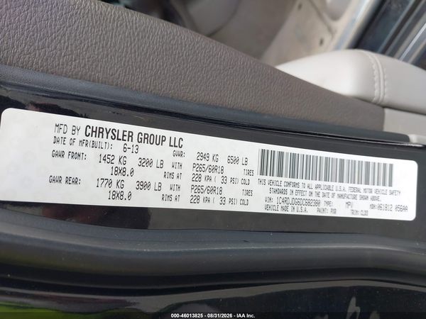 2013 DODGE DURANGO CREW